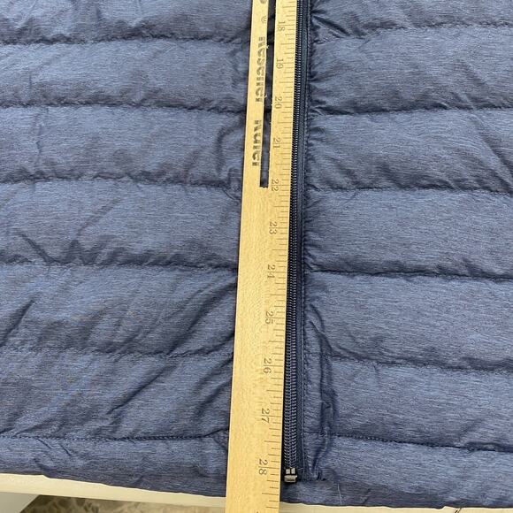 Heatkeep Packable Down Jacket Mens Large Navy Blue Puffer Insulated Full Zip - Picture 12 of 13